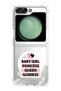 Case for Samsung Galaxy Z Flip 5 Compatible with MagSafe, Bumper Cover Baby Girl Princess white