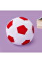 Soft Football Ball Figured Pillow - White / Red - 30X30 cm - 2