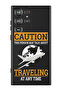 Protective Liquid Silicone Case For Samsung Galaxy S24 Ultra (Black) - Caution Travelling at anytime