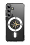Case for Samsung Galaxy S24 6.2-inch Compatible with MagSafe, Shockproof Phone Bumper Cover Compass
