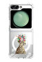 Case for Samsung Galaxy Z Flip 5 Compatible with MagSafe, Shockproof Bumper Case Cheetah Flower