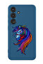 Protective Liquid Silicone Shockproof Case For Samsung Galaxy S24 Plus (Blue) - horse