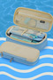 Kawaii Special Colorful Double Layer Canvas Pencil Case Pastel Tone Large Capacity Stationery Bag