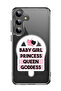 Case for Samsung Galaxy S24 Plus Compatible with MagSafe, Shockproof Cover Baby Girl Princess white