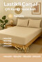 Cappuccino Elastic Bed Sheet + Pillow Cover Set, Cotton Ranforce Fabric