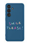Protective Liquid Silicone Shockproof Case For Samsung Galaxy S24 Plus (Blue) - Smile please