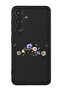 Protective Liquid Silicone Shockproof Case For Samsung Galaxy S24 Plus (Black) - Flower & bees