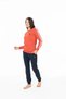 Women's Pajamas Set, Pocket, 100% Cotton, Long Sleeve, Crew Neck, Elastic Sleeves and Legs - 2