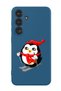 Protective Liquid Silicone Shockproof Case For Samsung Galaxy S24 Plus (Blue) - skating penguin