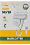 مجفف شعر DENX DX1398، 1250 واط، مثبت على الحائط، كابل زنبركي 220 سم، 3 سرعات، منخفض الضوضاء، أبيض - 5