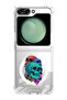 Case for Samsung Galaxy Z Flip 6 Compatible with MagSafe, Shockproof Bumper Case Colourful Skull