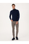 Light Navy Blue Slim Fit Turtleneck Basic Knitwear Sweater 50314202-Vr059 - 4
