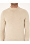 Cream Melange Slim Fit Quarter Collar Basic Knitwear Sweater 50314188-Vr159 - 6