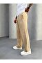 Beige Jacquard Baggy Trousers - 3