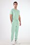 Men's Regular Fit Mint Green Sweatpants - 5