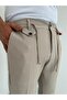 Cream Seersucker Fabric Lycra Trousers