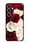 Protective Case For Samsung Galaxy S24 Plus White & Red Flower
