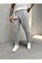 Gray Pleated Boyfriend Fabric Pants - 4