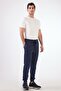 Men's Regular Fit Navy Blue Sweatpants - 3