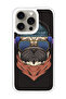 Protective Case Cover For APPLE IPHONE 15 Pro Swag Bull Dog (White Bumper)