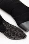 Women's Black Denim Western Cowboy Boots - 5