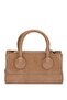 930397 Women's Handbag with Adjustable Lock Detail Brown - 2