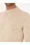 Cream Melange Slim Fit Quarter Collar Basic Knitwear Sweater 50314188-Vr159 - 7