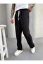 Black Jacquard Baggy Trousers - 2