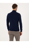 Light Navy Blue Slim Fit Turtleneck Basic Knitwear Sweater 50314202-Vr059 - 5