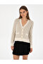 Ecru Regular Fit Knitwear Cardigan 50310988-Vr019 - 3