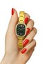 Roman Numeral Women's Wristwatch with Zircon Stone Detail