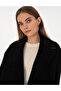 Black Comfort Fit Wool Blend Melton Coat 50314272-Vr046 - 2