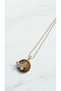 Stainless Steel Honeycomb Bee Zircon Stone Necklace - 2