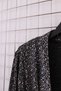 Women's Plus Size Lycra Silver Foil Print Detailed Band Collar Long Sleeve Cardigan - 5