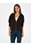 Brown Comfort Fit Zippered Sweatshirt 50314965-Vr029 - 3