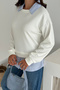 Women's Shirt Detailed Sweatshirt – Layered Design - 3