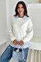 Women's Shirt Detailed Sweatshirt – Layered Design - 4