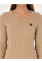 Beige Melange Extra Slim Fit Basic Sweater 50317062-Vr156 - 6