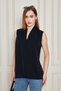 Women's Stylish Button Detailed Sleeveless Blouse - Office & Casual Combination - 5