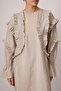 Stone Embroidered Ruffle Kupra Tunic - 5