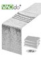 3 Packs Silver Sequin Table Runner, Home Decor Table Cloth, Glitter Runner for Birthday Party Suppli