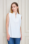 Women's Stylish Button Detailed Sleeveless Blouse - Office & Casual Combination - 2