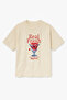 Oversize Beige Unisex Real Fresh Cherry Printed T-Shirt T-Shirt