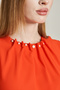 Women's Pearl Detail Round Neck Sleeveless Blouse - Different Colors Available - 4