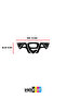 Man in a Golden Suit Aea Motor Sticker Motorcycle Sticker Pasting 10X3,3 cm - 2