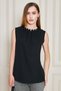 Women's Pearl Detail Round Neck Sleeveless Blouse - Different Colors Available - 6