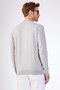 Gray Crew Neck 100% Cotton Solid Color Slim Fit Men's Knitwear - 3