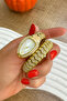 Zircon Stone Detailed Snake Model Women's Wristwatch - 2
