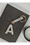 Zircon Stone Charmed Letter Keychain - 2