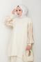Tunic Set with Sleeve Glitter Detail and Knitwear Trousers - 3